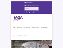 Tablet Screenshot of mgainternational.com